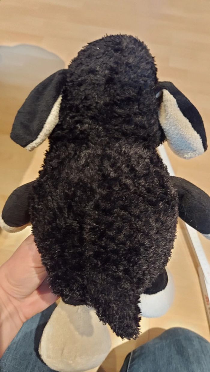 Peluche mouton noir et blanc - photo numéro 7