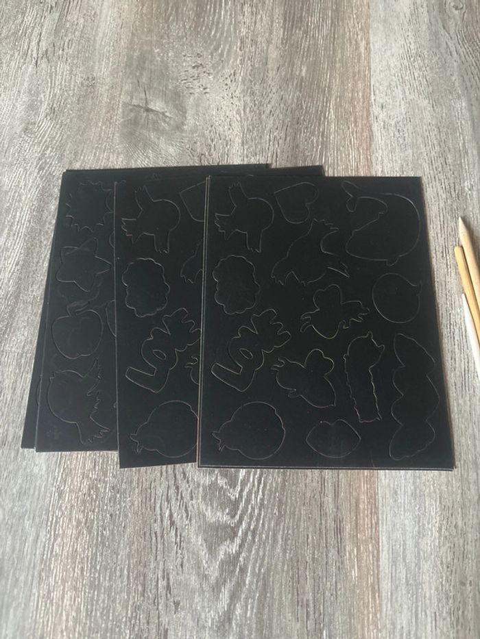 Ensemble d art de dessin a gratter enfant