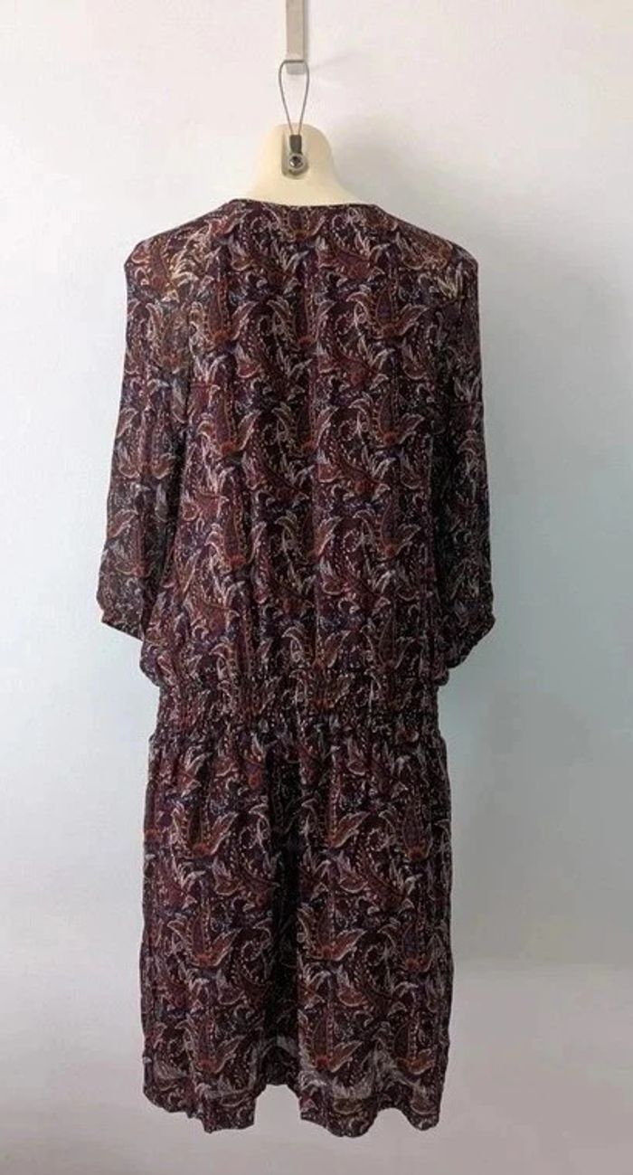 Robe en viscose et soie manches 3/4 - Caroll - taille 38 - photo numéro 3