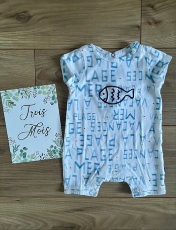 Grenouillère 3 mois Sucre d’orge