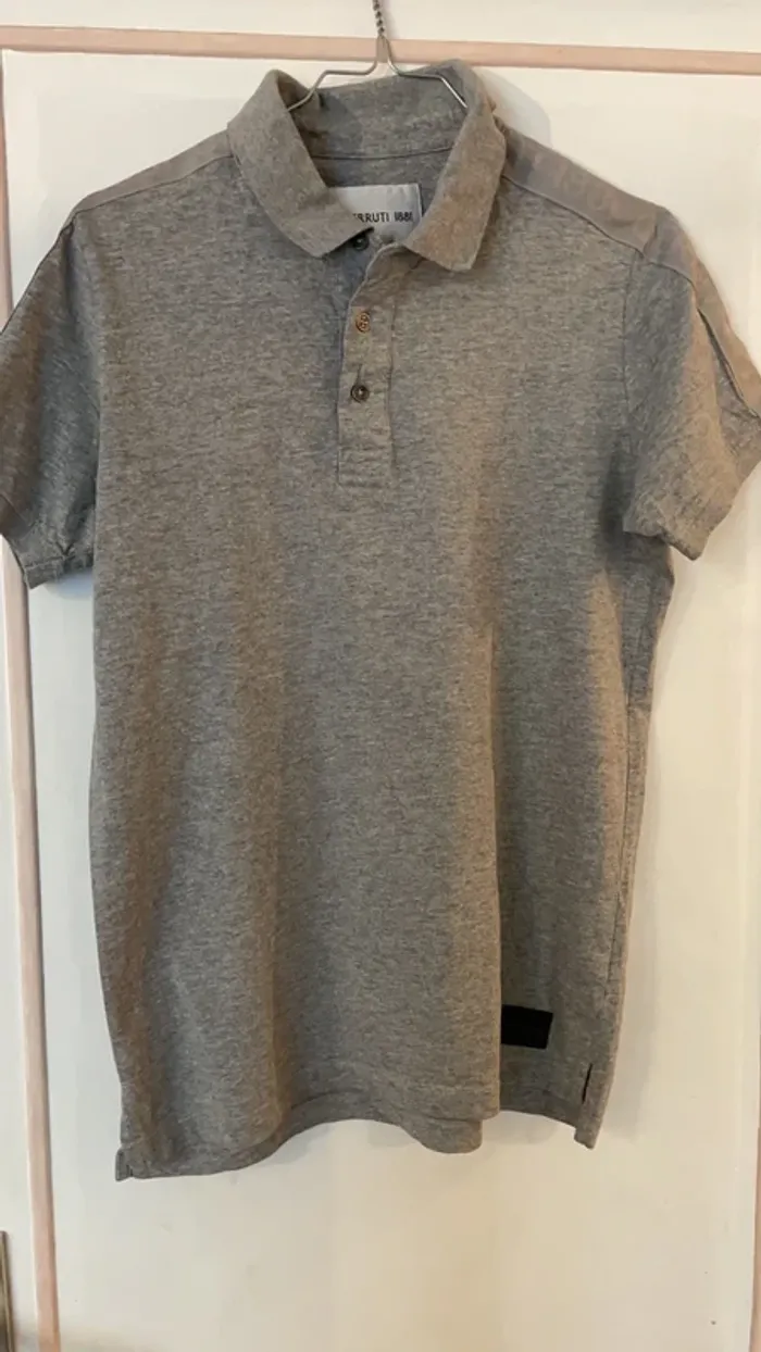 Polo gris chiné manches courtes Cerruti 1881 - photo numéro 2