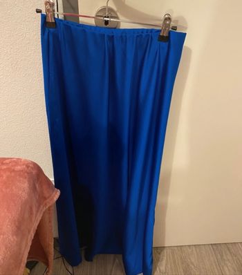Jupe en satin bleue