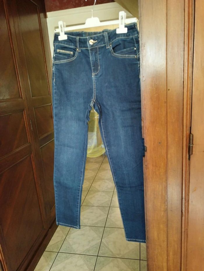 Jeans bleu foncé droit skinny M/38 y2k Lolaliza - photo numéro 5