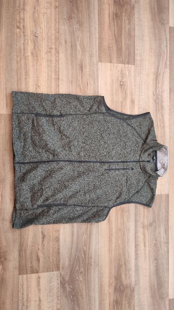 Vêtement veste polaire homme sans manche zippé gris Eddie Bauer taille XXL #Retrostreet