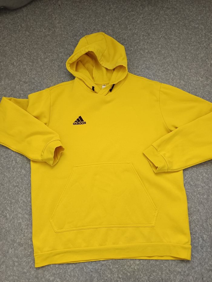 Sweat à capuche Adidas jaune citron taille L