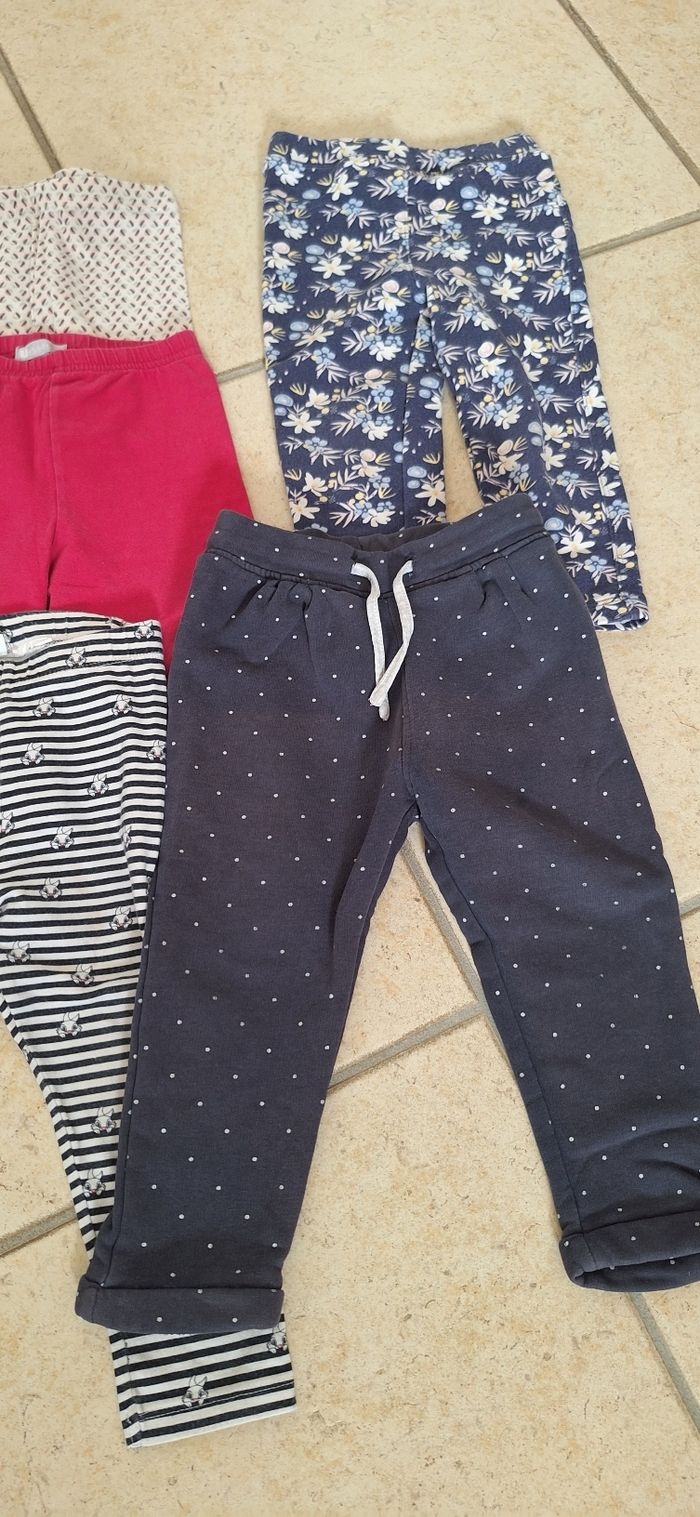 Lot 7 pantalons et leggings fille - 2 ans - photo numéro 4