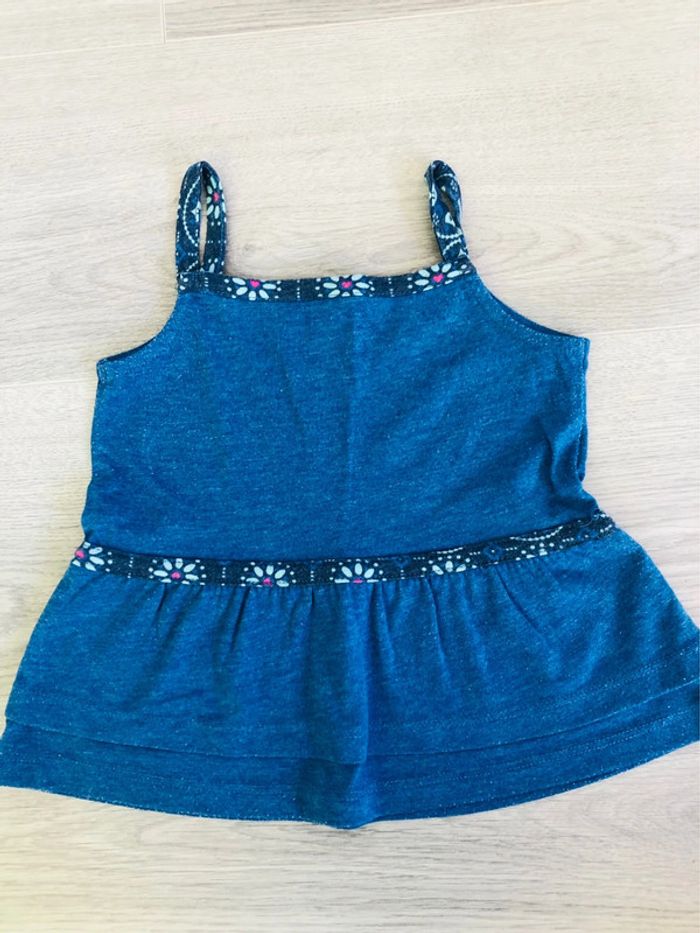 Débardeur bébé fille bleu 98 cm 3 ans - photo numéro 3