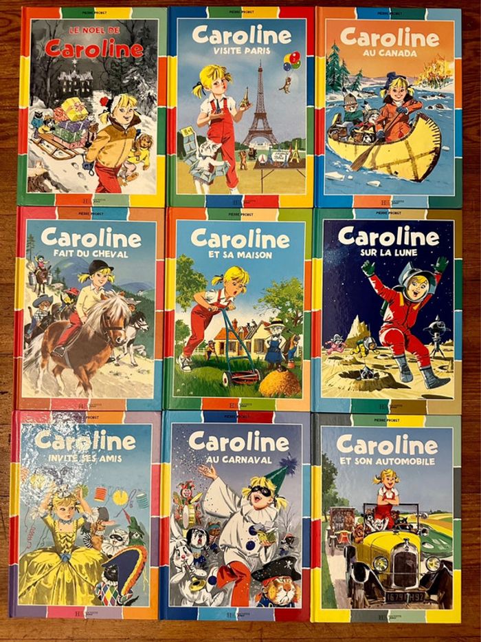 Lot de 9 livres bd albums Caroline Hachette Pierre Probst contour couleurs