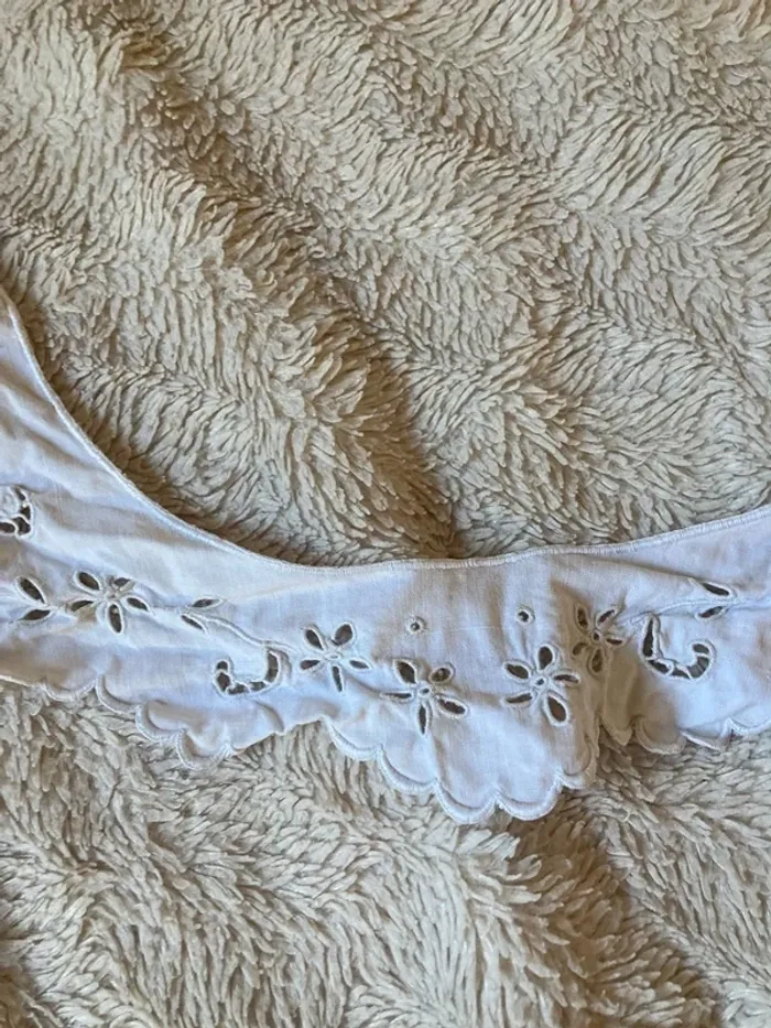Col ancien broderie anglaise vintage - photo numéro 4