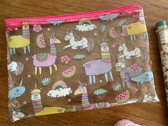 Trousse licorne, crayon, stylo et boîte - photo numéro 3