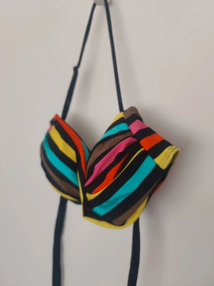 Maillot de bain 44 multicolore rayures - photo numéro 3