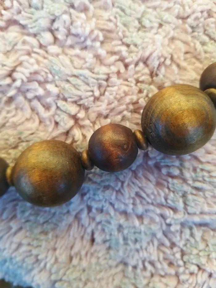 Collier type sautoir en bois - photo numéro 2