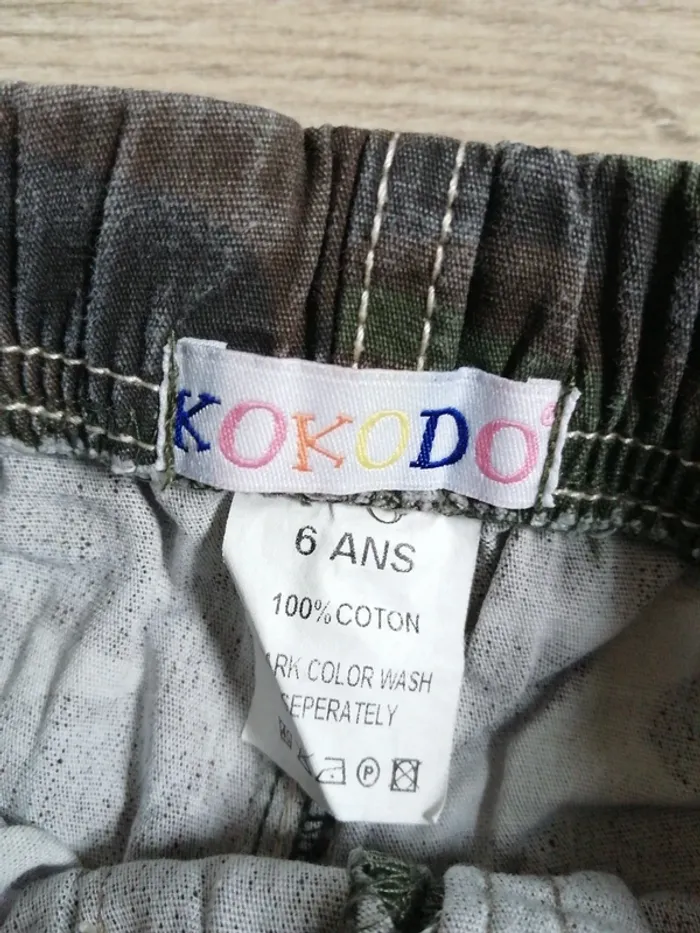 Pantalon Camouflage élastique à la taille avec un lien / kokodo / (6ans) - photo numéro 4