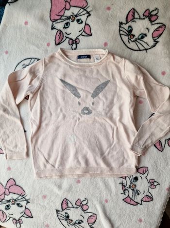 Pull rose lapin 6 ans okaidi
