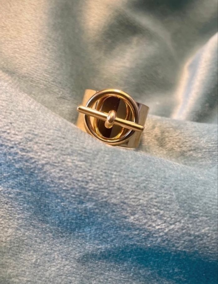 Bague acier doré - photo numéro 2