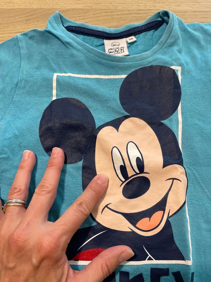 T-shirt manches courtes bleu Disney 2 ans - photo numéro 3