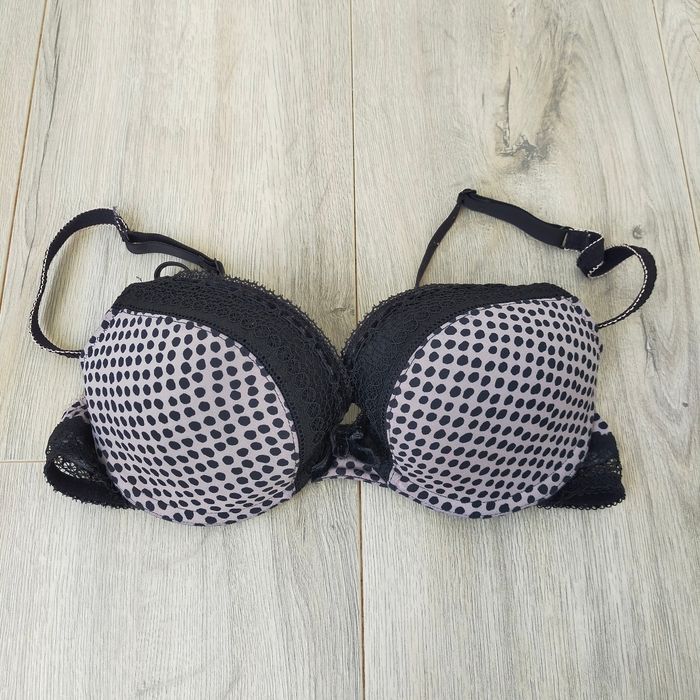 Soutien gorge etam le magic up 85c multicolore a pois noir et rose