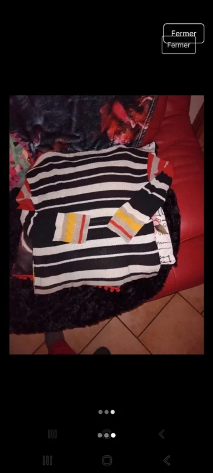 Pull à rayures multicolores - photo numéro 3