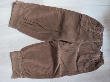 Pantacourt en velour marron fille 10 ans
