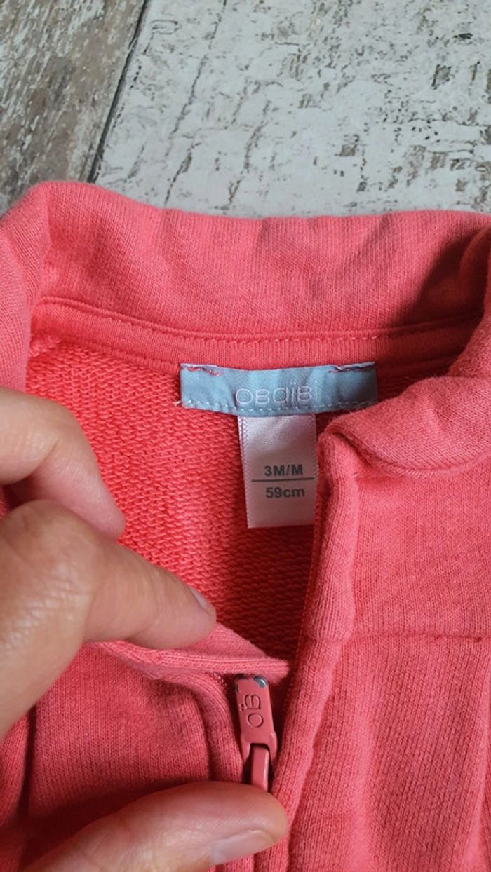 Gilet veste Obaïbi 3 mois 62 cm en très bon état 👌 - photo numéro 3