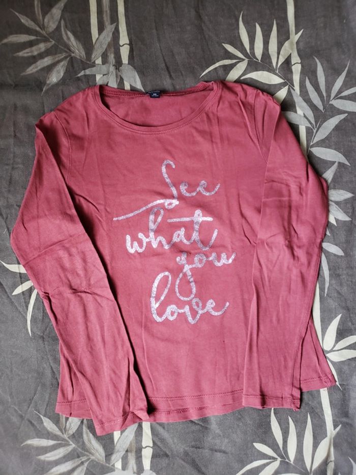 Lot de 2 t-shirts Kiabi manches longues taille 10 ans - photo numéro 2
