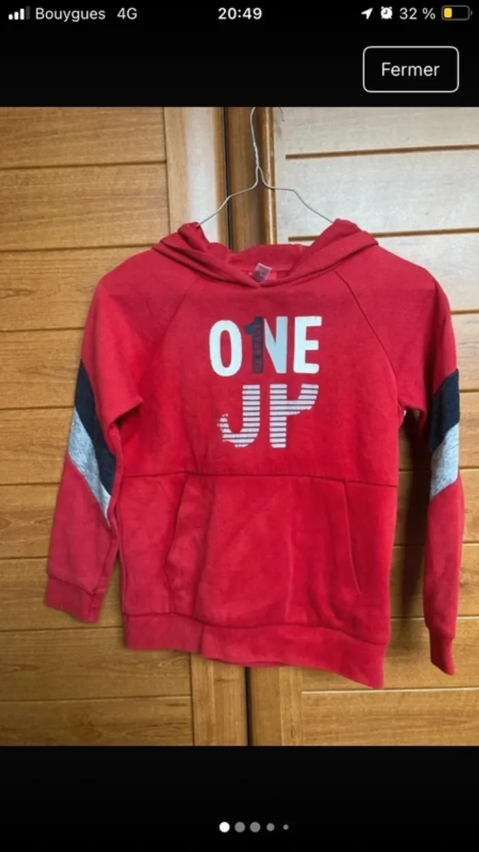 Sweat capuche 8 ans okaidi garçon rouge