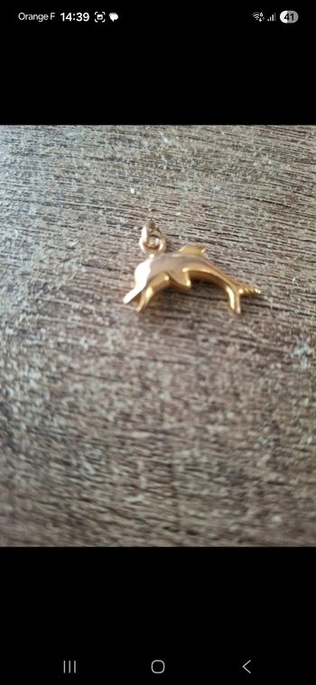 Pendentif dauphin 🐬 plaqué or