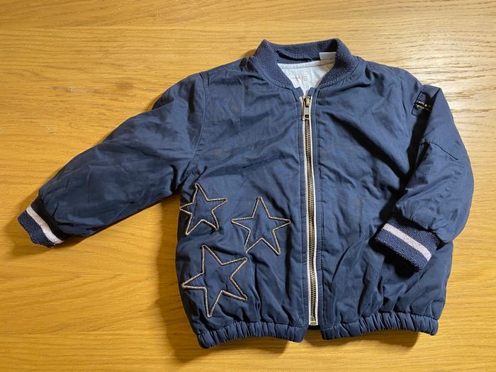 Mango Manteau Blouson bleu marine Taille 18/24 mois - photo numéro 2