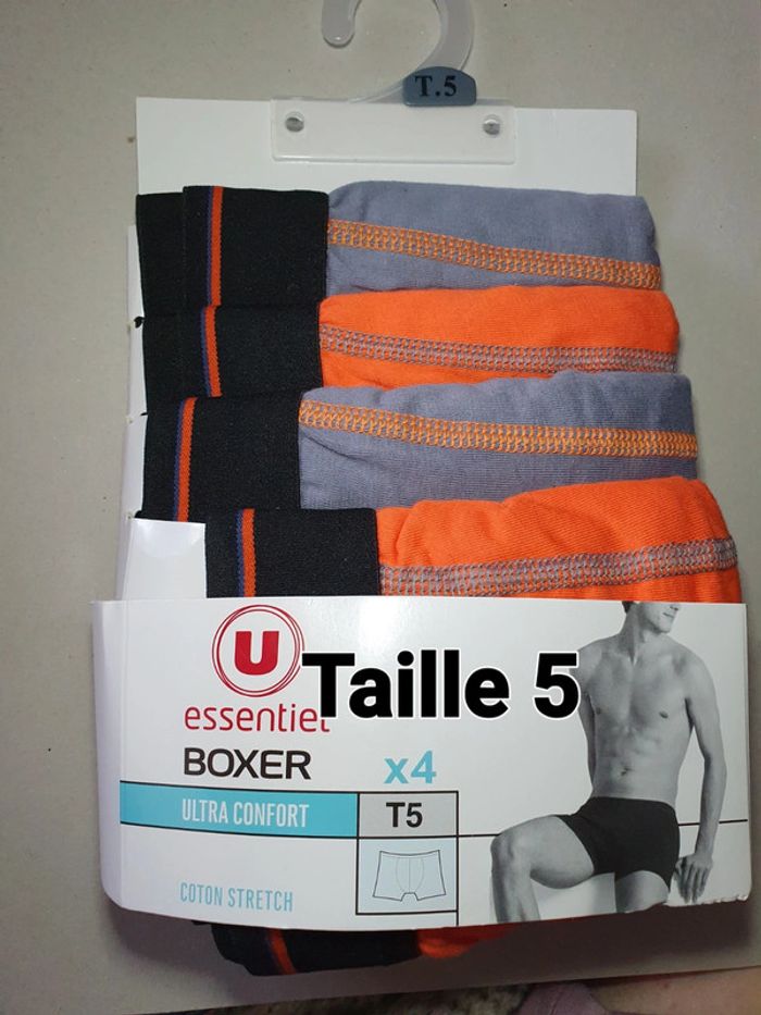 Lot 4 boxers homme taille 5