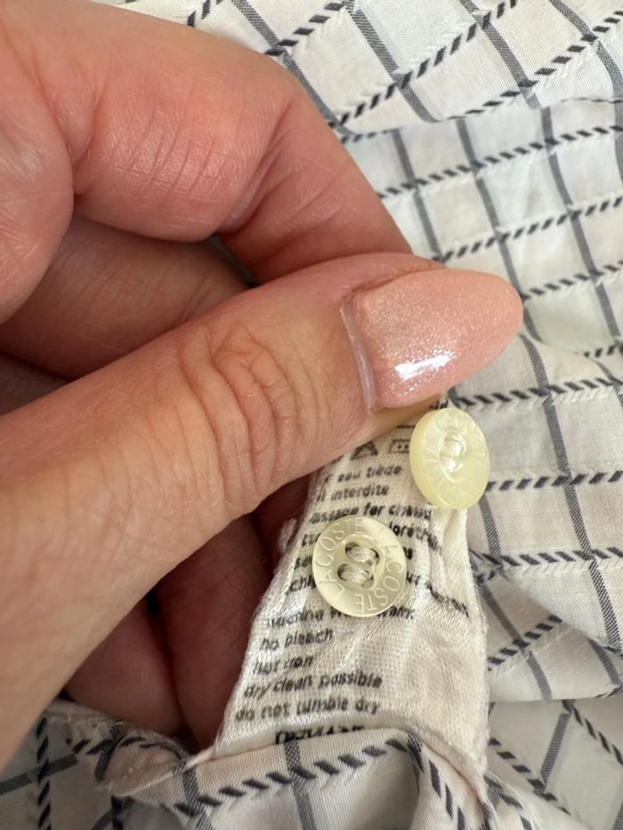 Magnifique chemise Lacoste Devanley homme carreaux taille 41 soit M-L - photo numéro 12