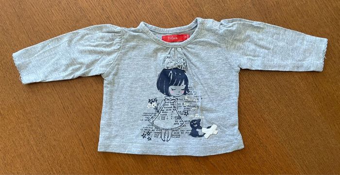 T-shirt à manches longues bébé fille 3 mis