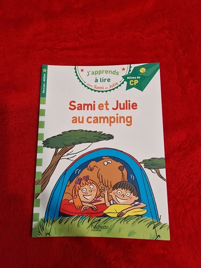 Livre j'apprends à lire sami et Julie au camping