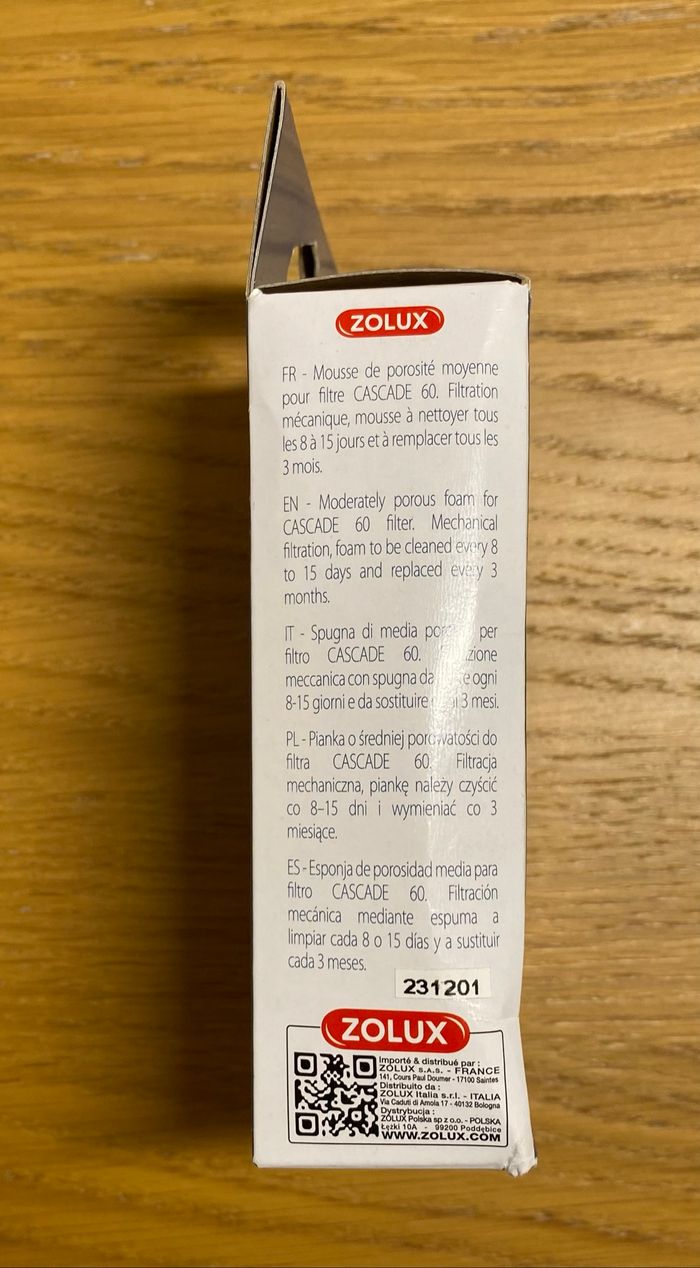 NEUF Zolux Filtre pour pompe d’aquarium - photo numéro 3