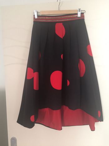 Jupe à pois ceinture haute