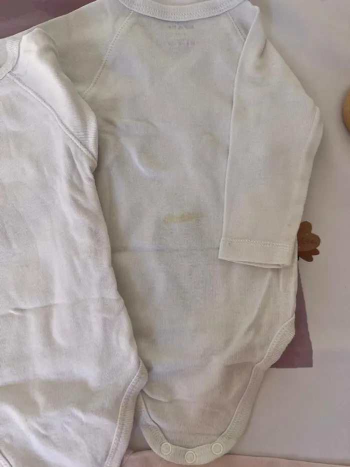 Lot de 3 bodies manches longues - Taille 1 mois - Fille - Kiabi - photo numéro 3