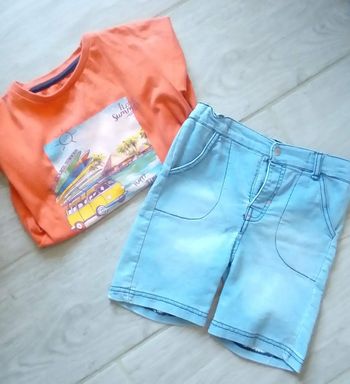 🦊 Ensemble tee-shirt et short garçon 4 ans minibol 🦊