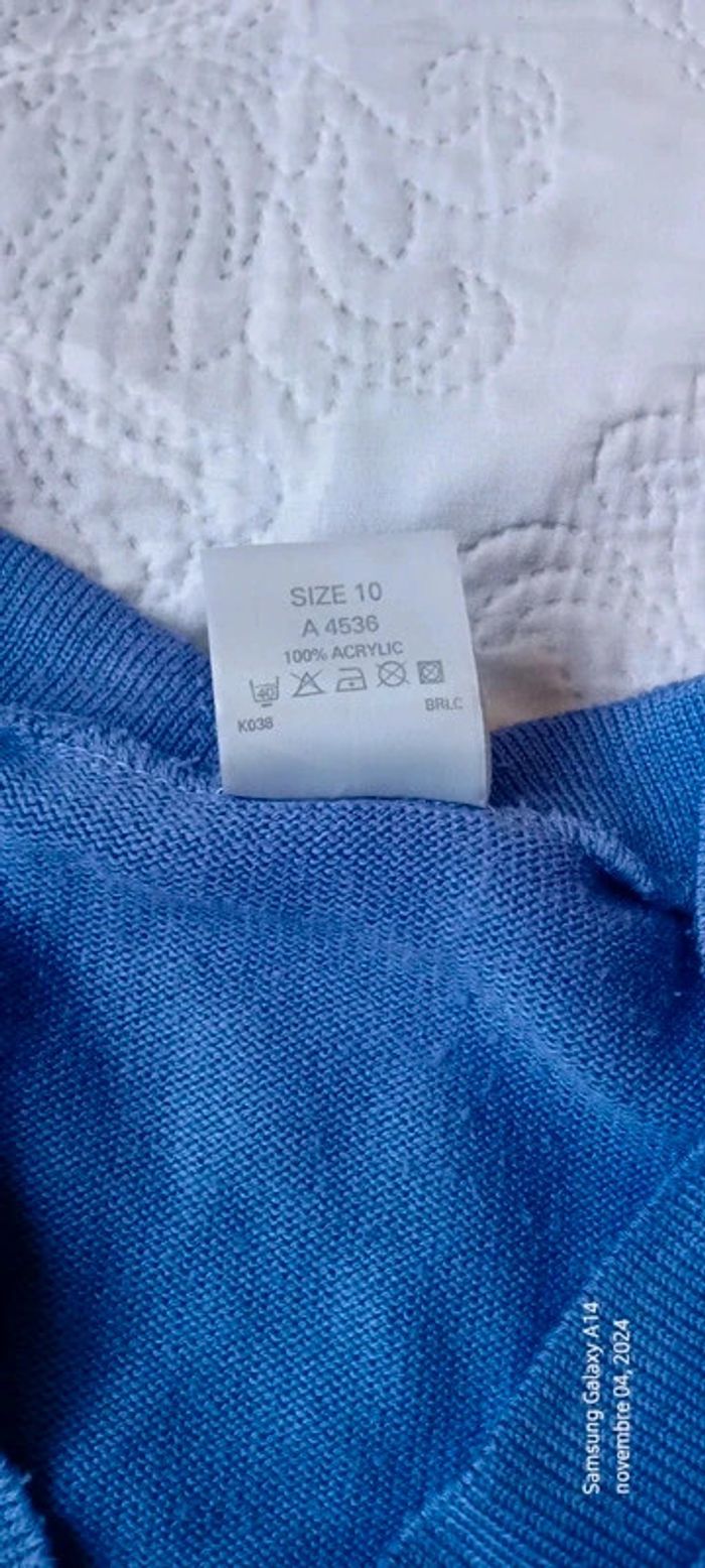 Pull col en V faux boutonnage manches 3/4 lavande 42 classic woman - photo numéro 13