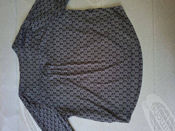 Blouse manches 3/4 noir à motifs H&M Taille 2XL - photo numéro 7
