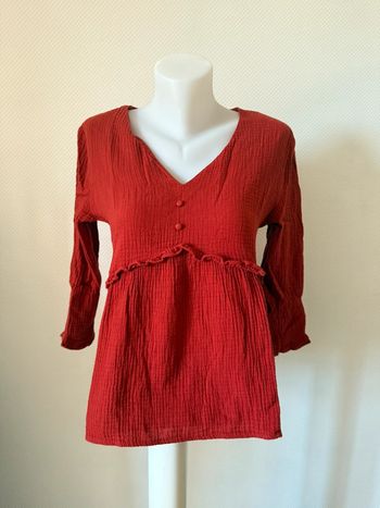 Blouse bordeaux en très bon état season taille S