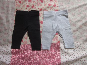 Leggings noir et gris 3 mois