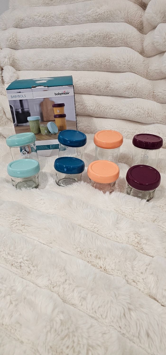 Lot de 8 pots en verre Babybols babymoov