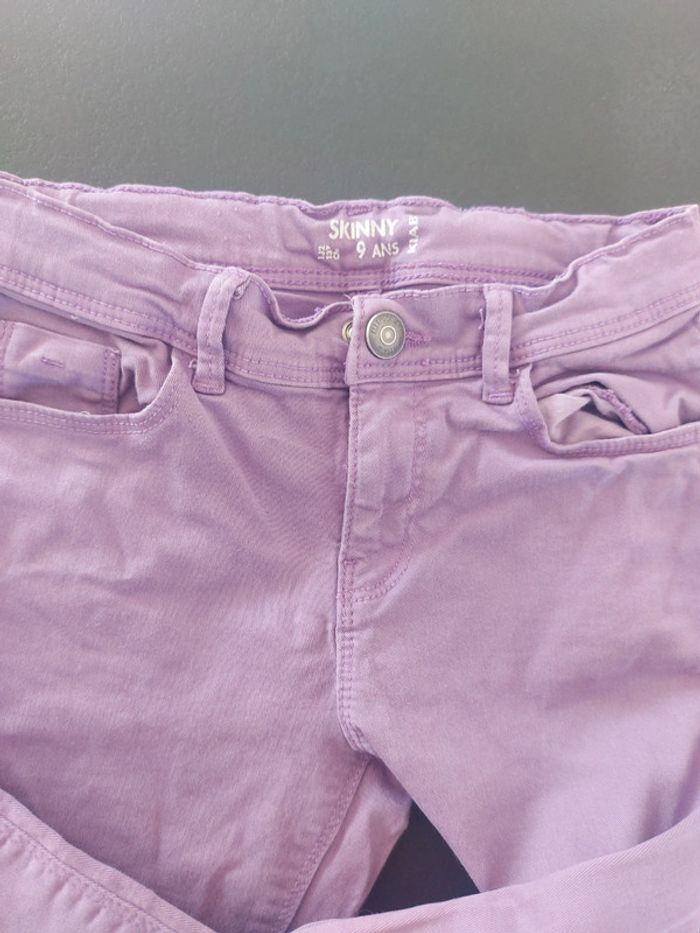 Pantalon skinny kiabi 9 ans violet - photo numéro 3