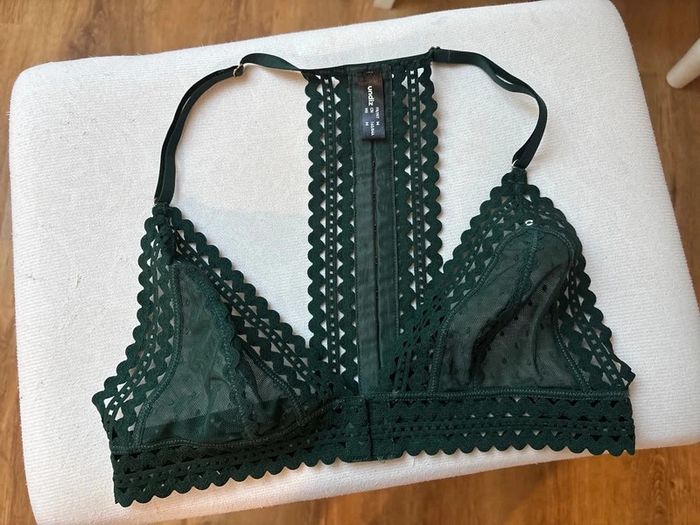 Bralette brassière femme vert foncé neuf