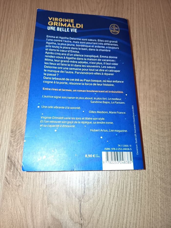 Livre roman, Une belle vie, Virginie Grimaldi - photo numéro 2