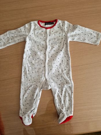 Pyjama gris 68cm 6 mois