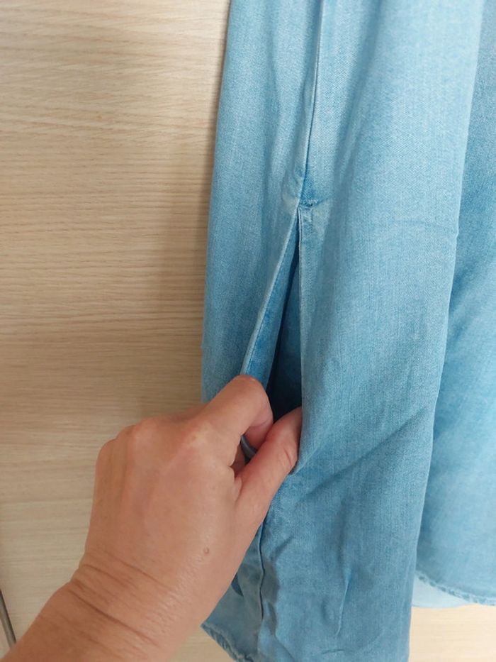 Tunique en jeans épaules dénudées - photo numéro 4