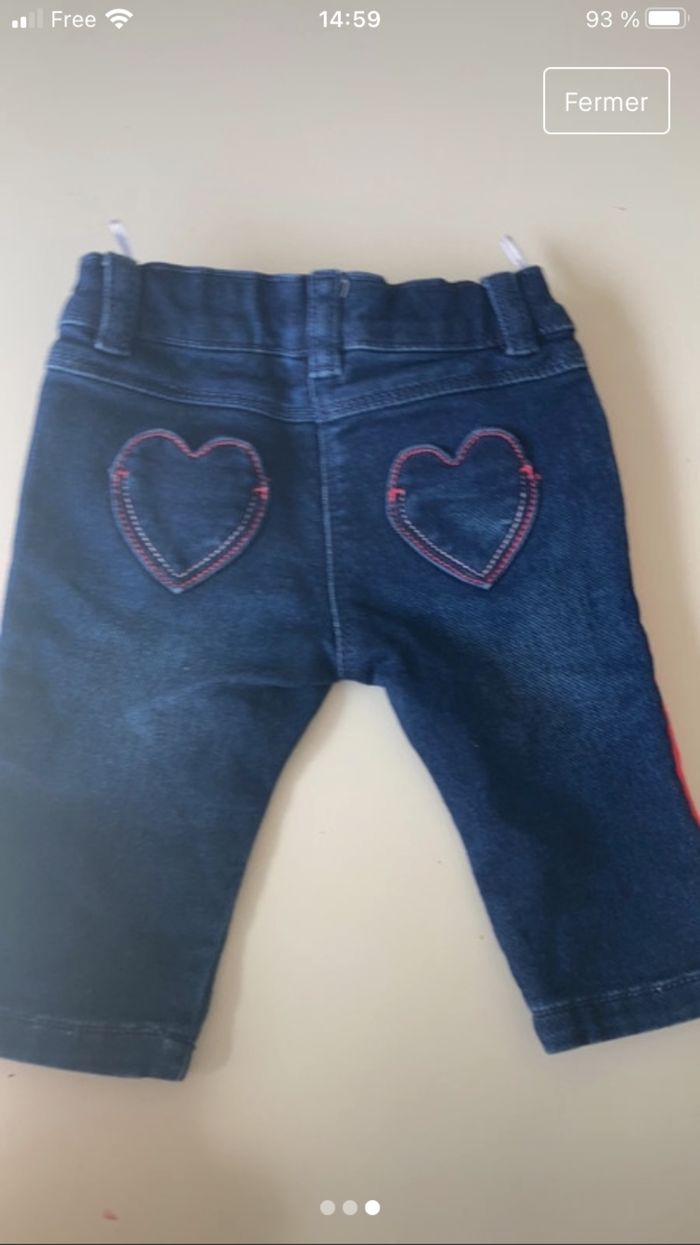 Jeans bébé fille 3 mois - photo numéro 3