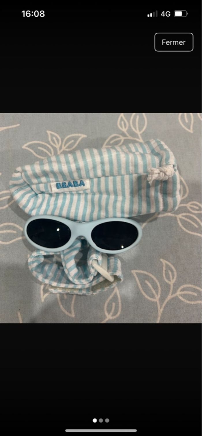 Lunette de soleil bébé beaba bleu