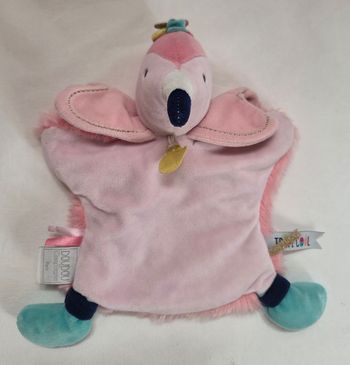 Doudou et compagnie marionnette Flamant rose Tropi'cool 