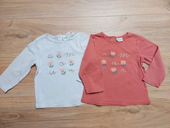 Lot de 2 t-shirts manches longues Amour 23 mois